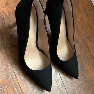Black Suede Pointy Heels